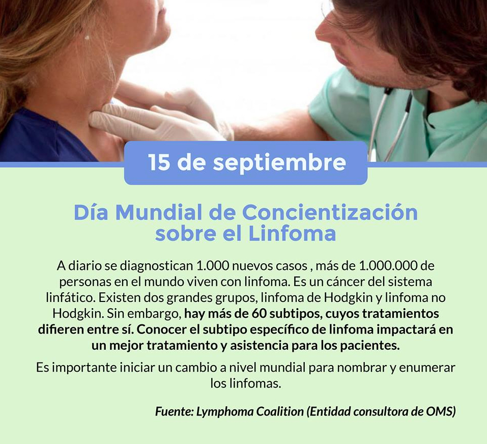 15 de septiembre: día mundial de concientización sobre el Linfoma